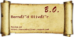 Bernád Olivér névjegykártya