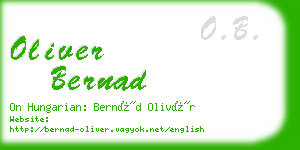 oliver bernad business card